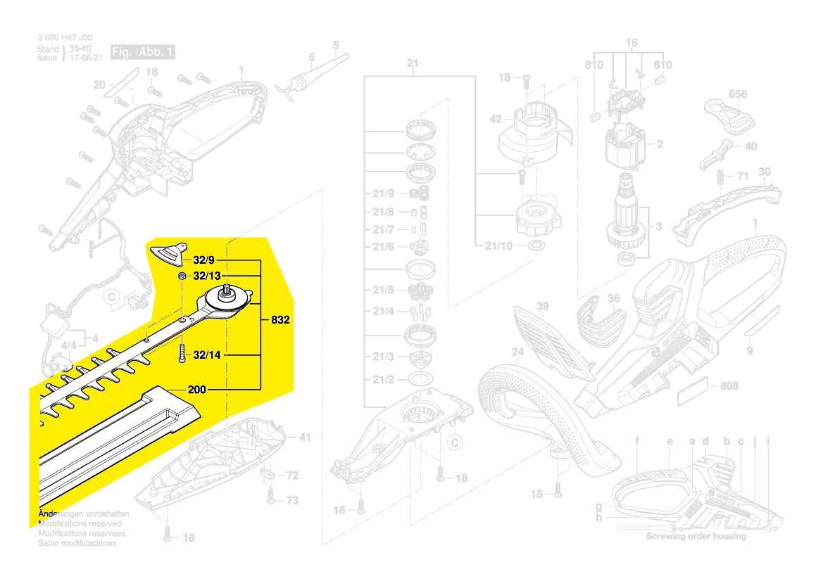 jeu de couteaux réf. 2 609 005 915 Bosch